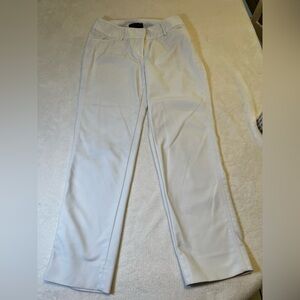 White House Black Market Ivory Slim Ankle Pants Women’s Size 0 Work Career